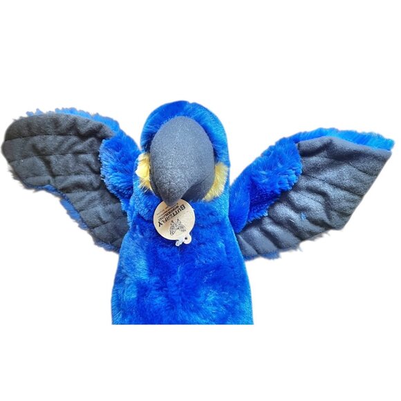 Wild Republic Blue Parrot Plush 11" Tall With Butterfly Wonderland Scottsdale AZ - Picture 8 of 16